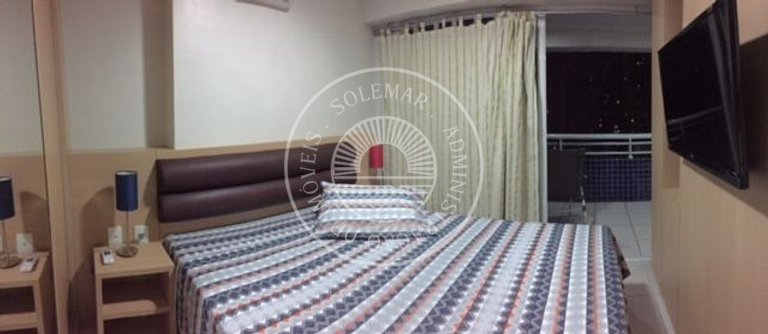 Apartamento com 1 suite e 1 quarto com cama solteiro