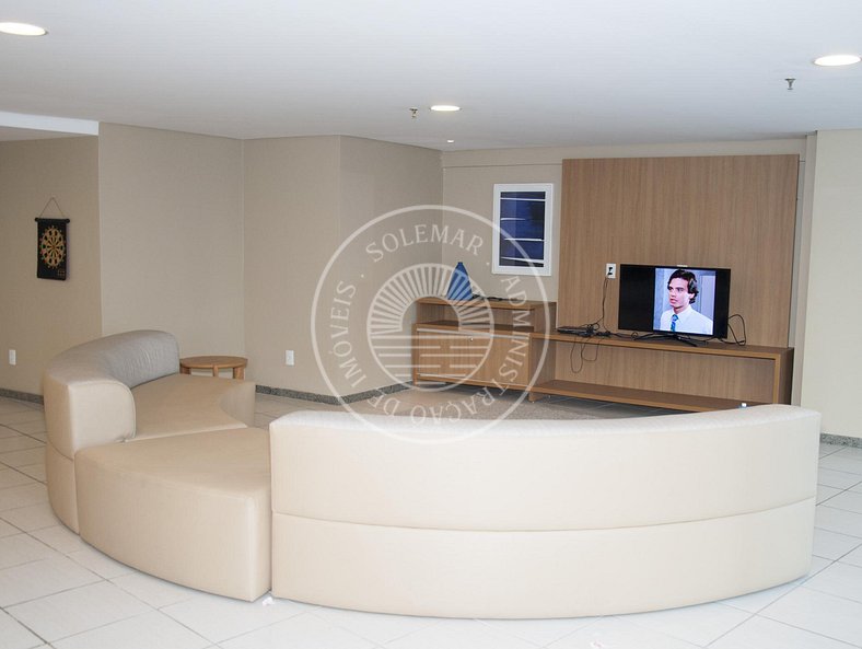 Apartamento com 1 suite e 1 quarto menor com camas beliche