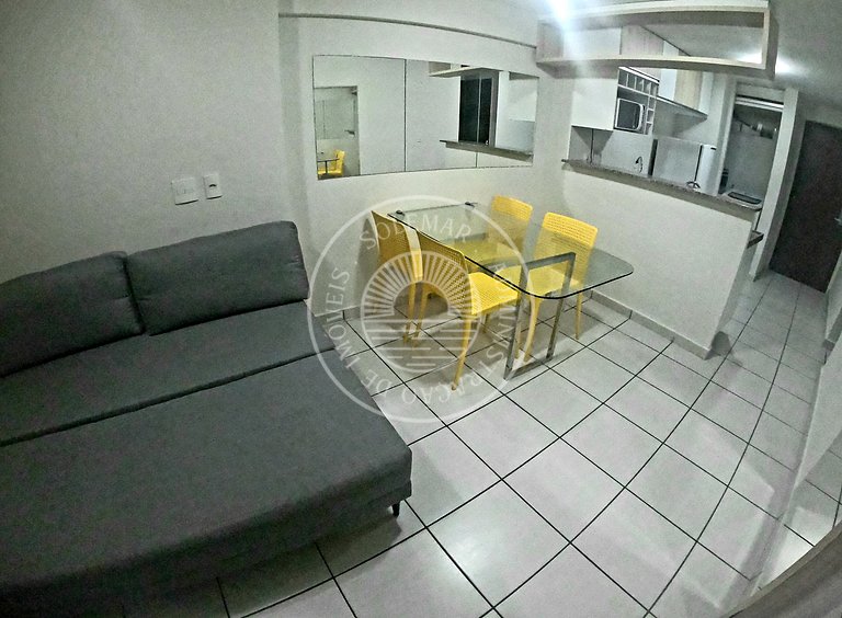 Apartamento com 1 suite e 1 quarto menor com camas beliche