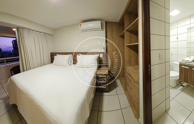 Apartamento com suíte e quarto com beliche