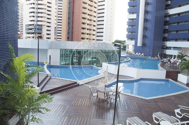 Apartamento confortável na torre 3 do Beach Class