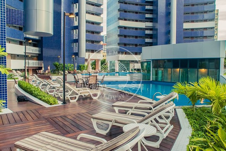 Apartamento no Beach Class, a dois passos do Aterro e Beira